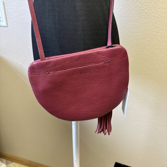 Sanctuary NWT Half Moon Adjustable Crossbody Bag Purse Studded Fringe Chic - Picture 3 of 10